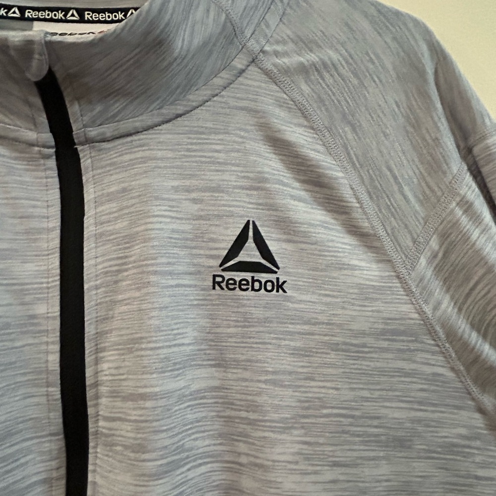 Reebok Light Gray Half-Zip Pullover - image 2